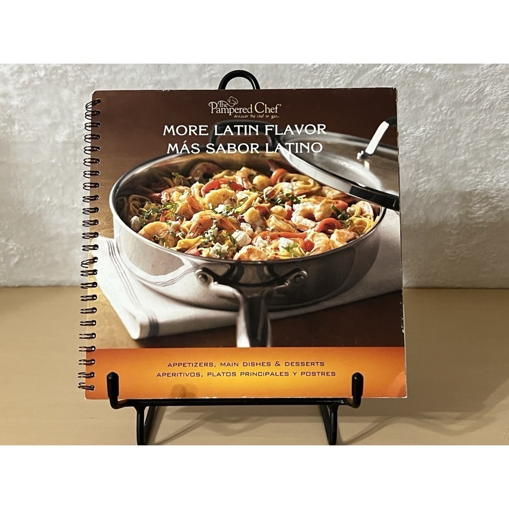 Pampered Chef More Latin Flavor Cookbook 2009 Spiral Recipe Book Bilingual
